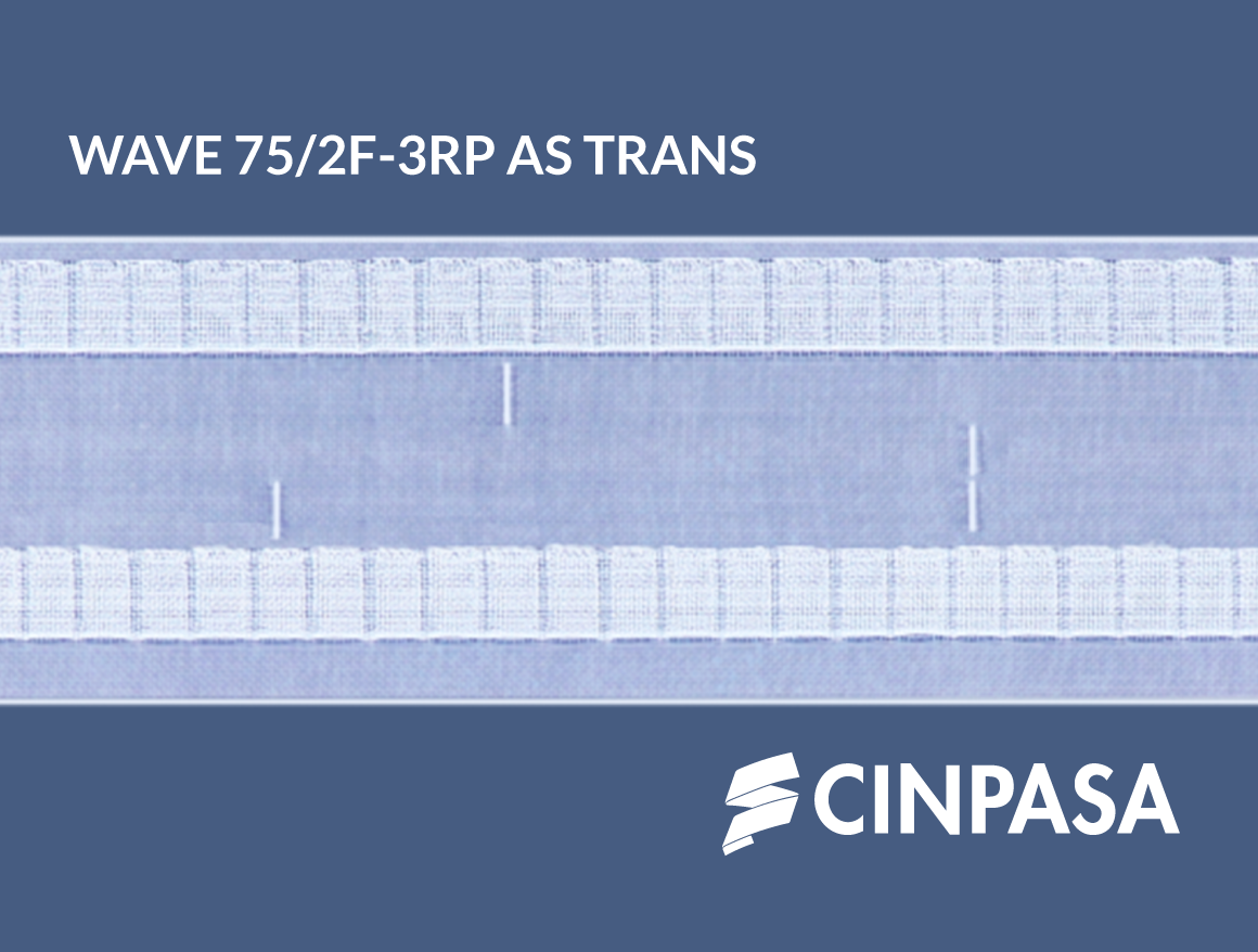  Perfect Wave Tape with 2 Pockets, Type F, Asymmetrical with Markings, Transparent 